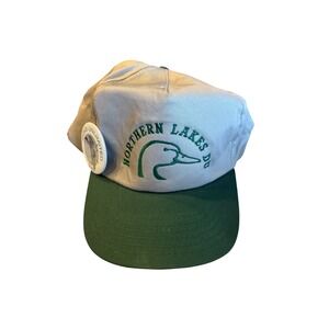 Cobra Caps Ducks Unlimited Hat OSFA Tan Green Northern Lakes DU Vintage Snapback